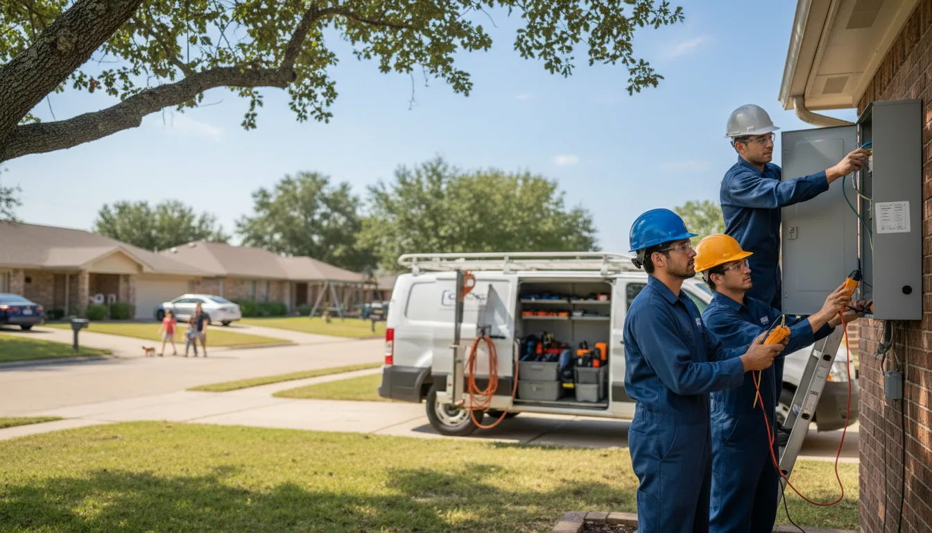 Certified electrician providing emergency electrical services in Valliant, OK